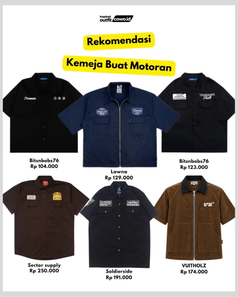 atasan - atasan kemeja buat motoran