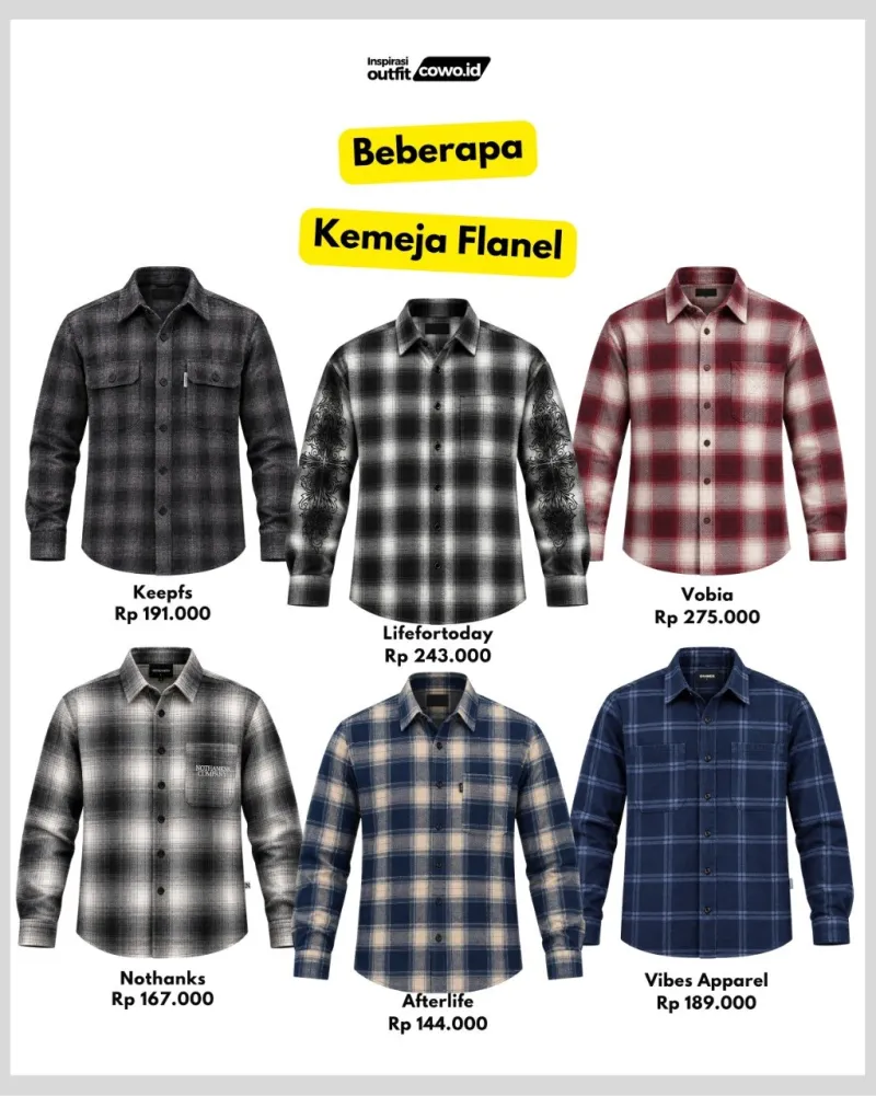 atasan - atasan kemeja flanel