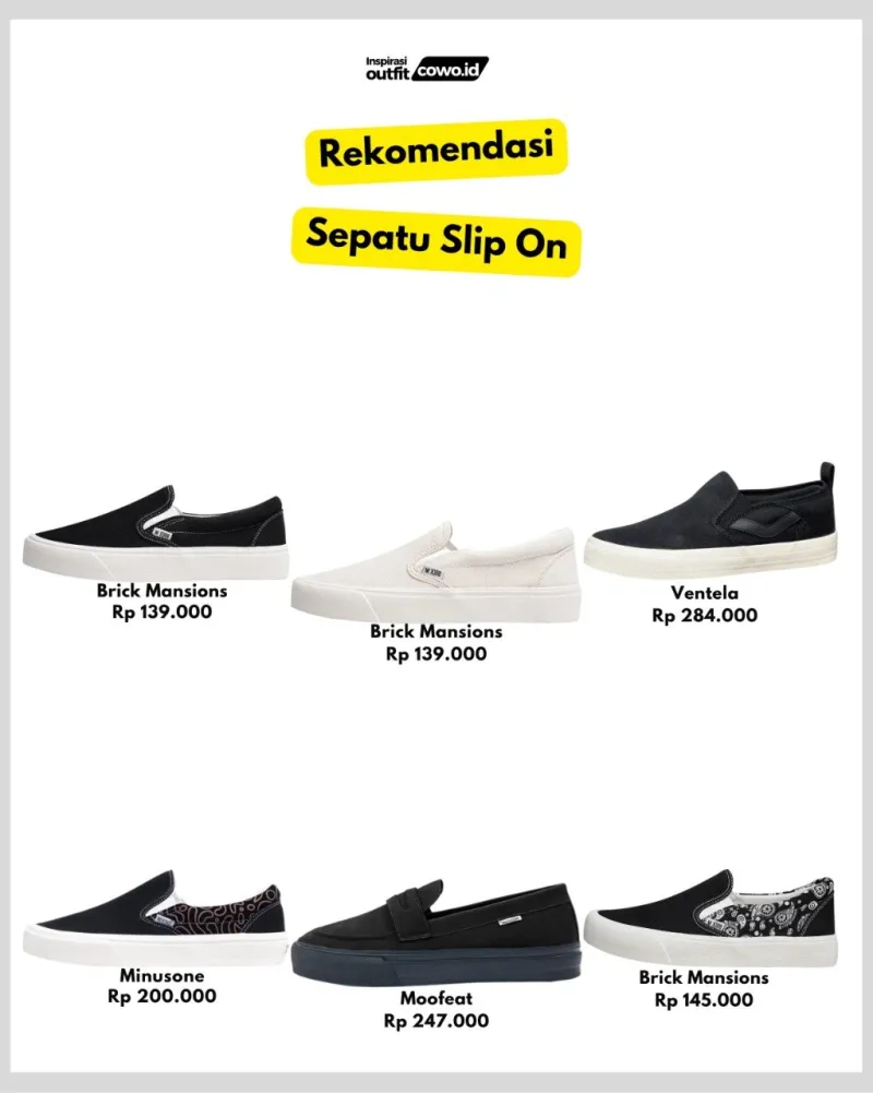 sepatu - sepatu slip on